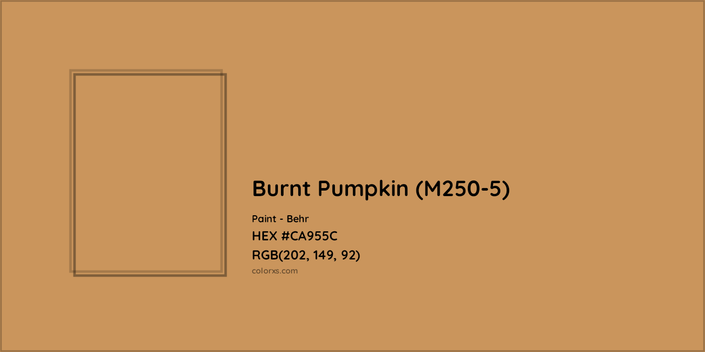 HEX #CA955C Burnt Pumpkin (M250-5) Paint Behr - Color Code