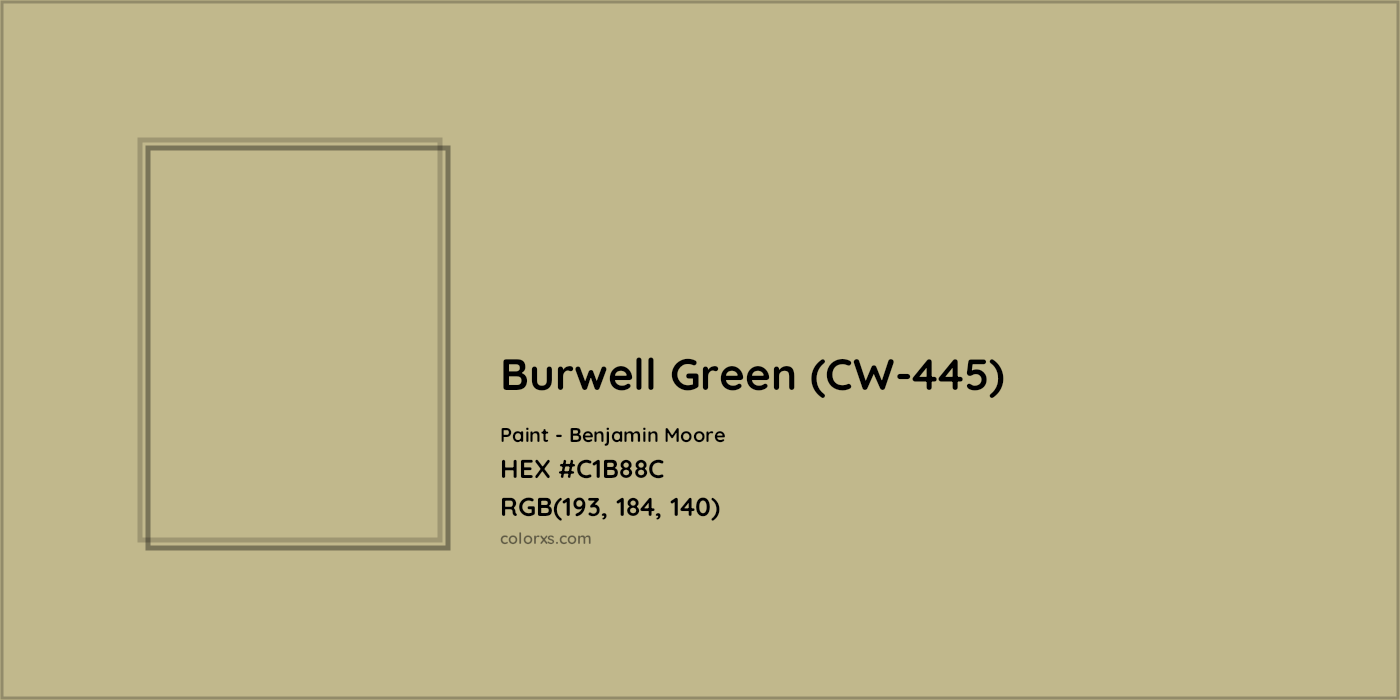 HEX #C1B88C Burwell Green (CW-445) Paint Benjamin Moore - Color Code