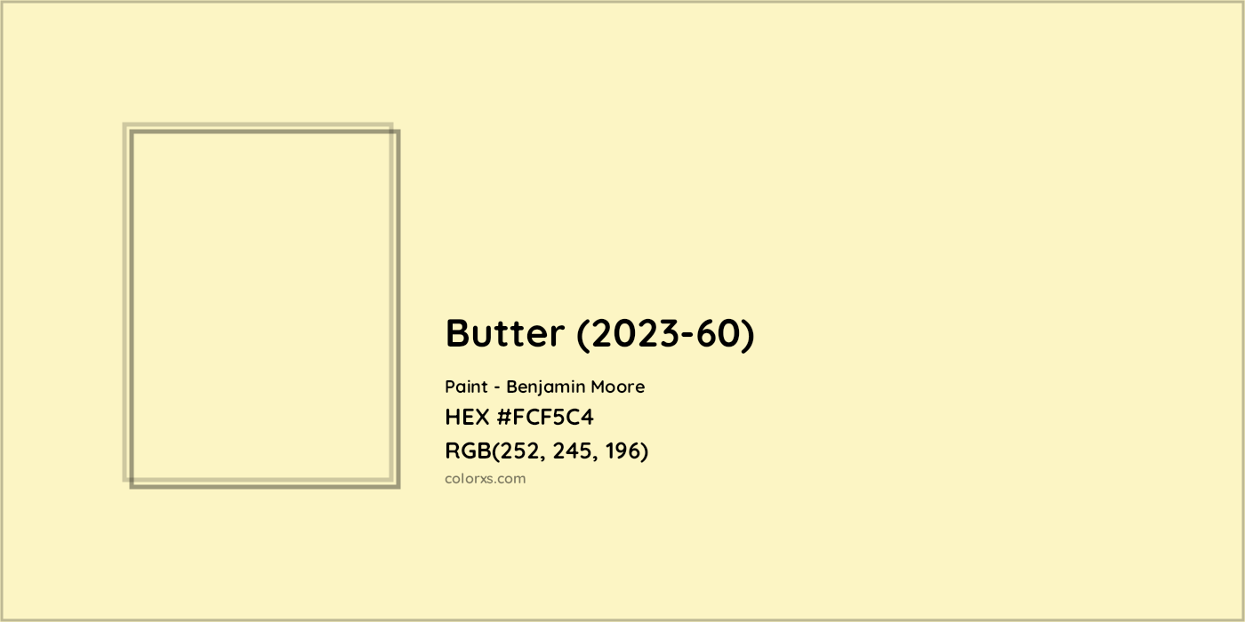 HEX #FCF5C4 Butter (2023-60) Paint Benjamin Moore - Color Code