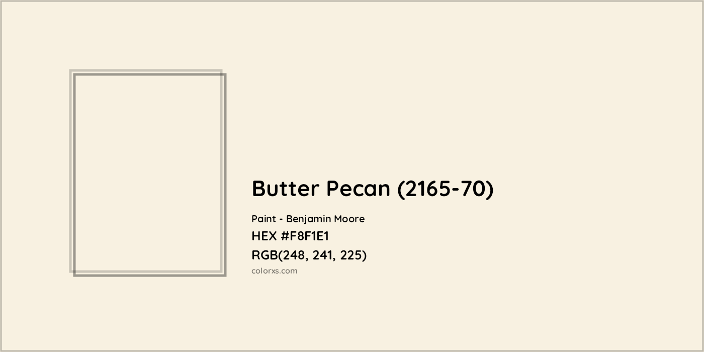 HEX #F8F1E1 Butter Pecan (2165-70) Paint Benjamin Moore - Color Code