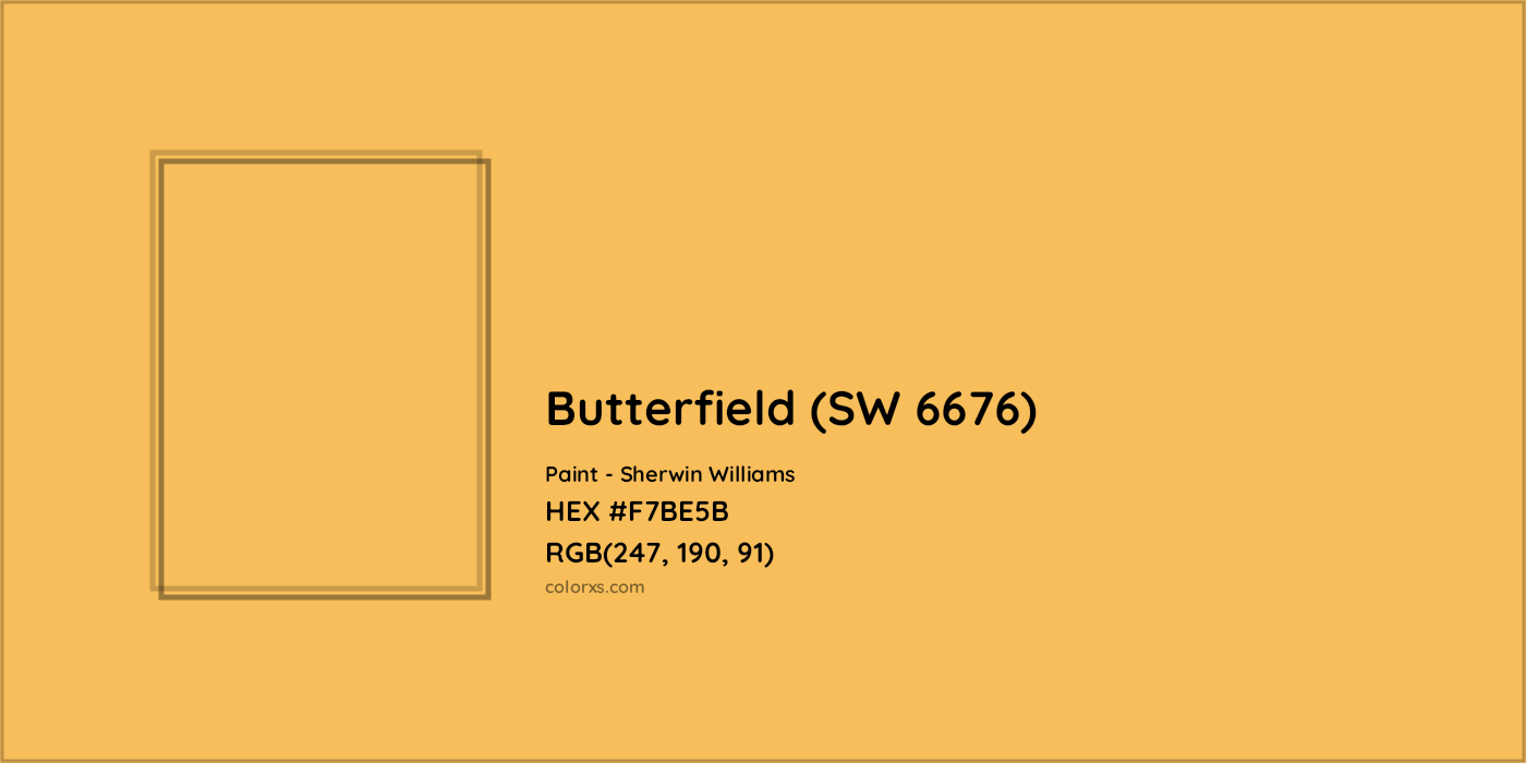 HEX #F7BE5B Butterfield (SW 6676) Paint Sherwin Williams - Color Code
