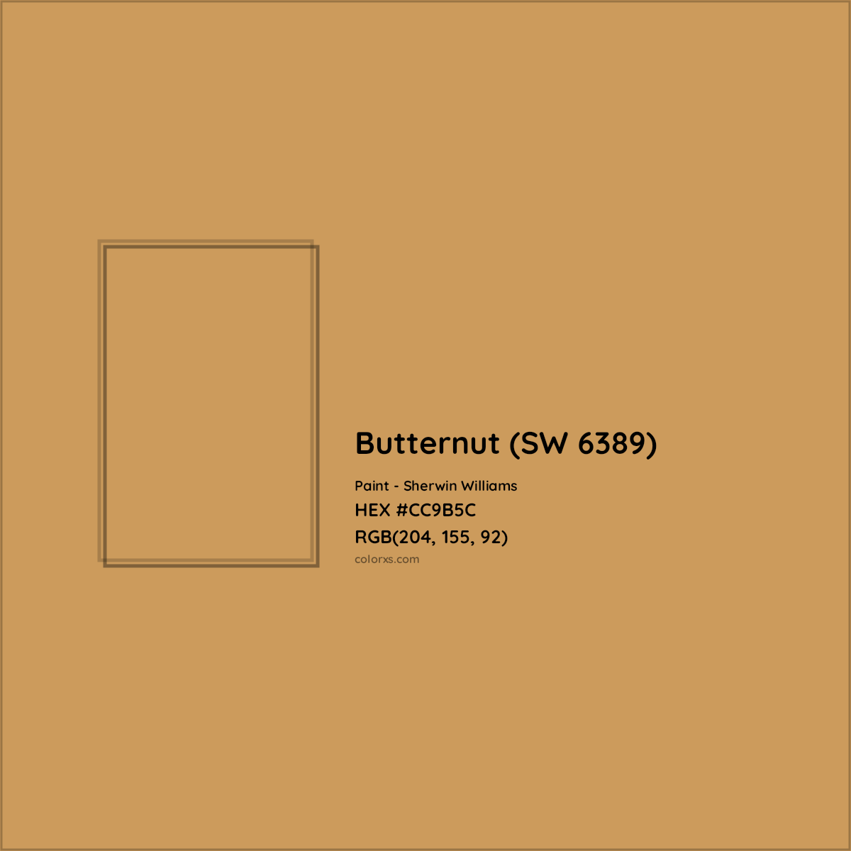 HEX #CC9B5C Butternut (SW 6389) Paint Sherwin Williams - Color Code