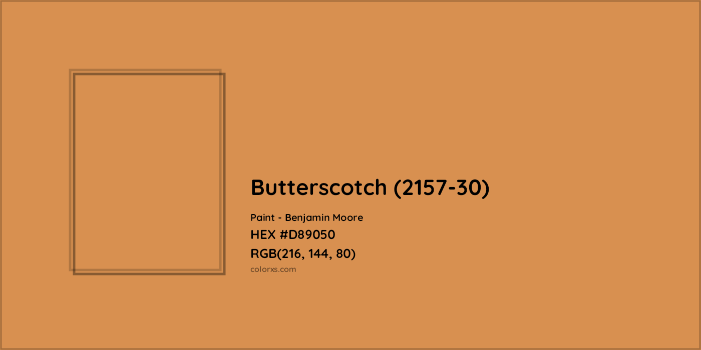 HEX #D89050 Butterscotch (2157-30) Paint Benjamin Moore - Color Code