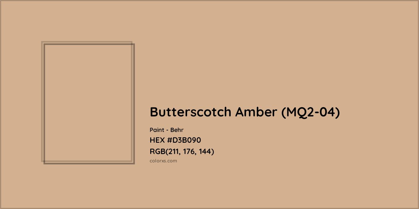 HEX #D3B090 Butterscotch Amber (MQ2-04) Paint Behr - Color Code