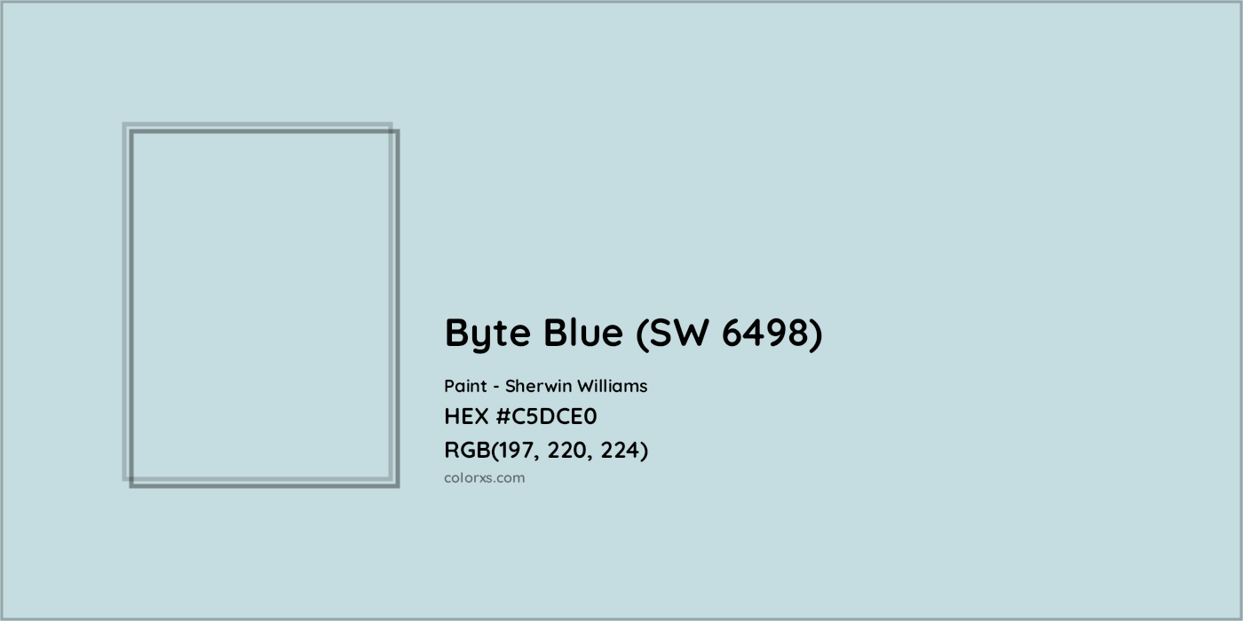 HEX #C5DCE0 Byte Blue (SW 6498) Paint Sherwin Williams - Color Code