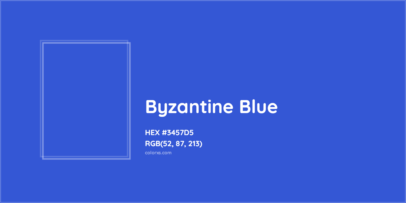HEX #3457D5 Byzantine Blue Color - Color Code