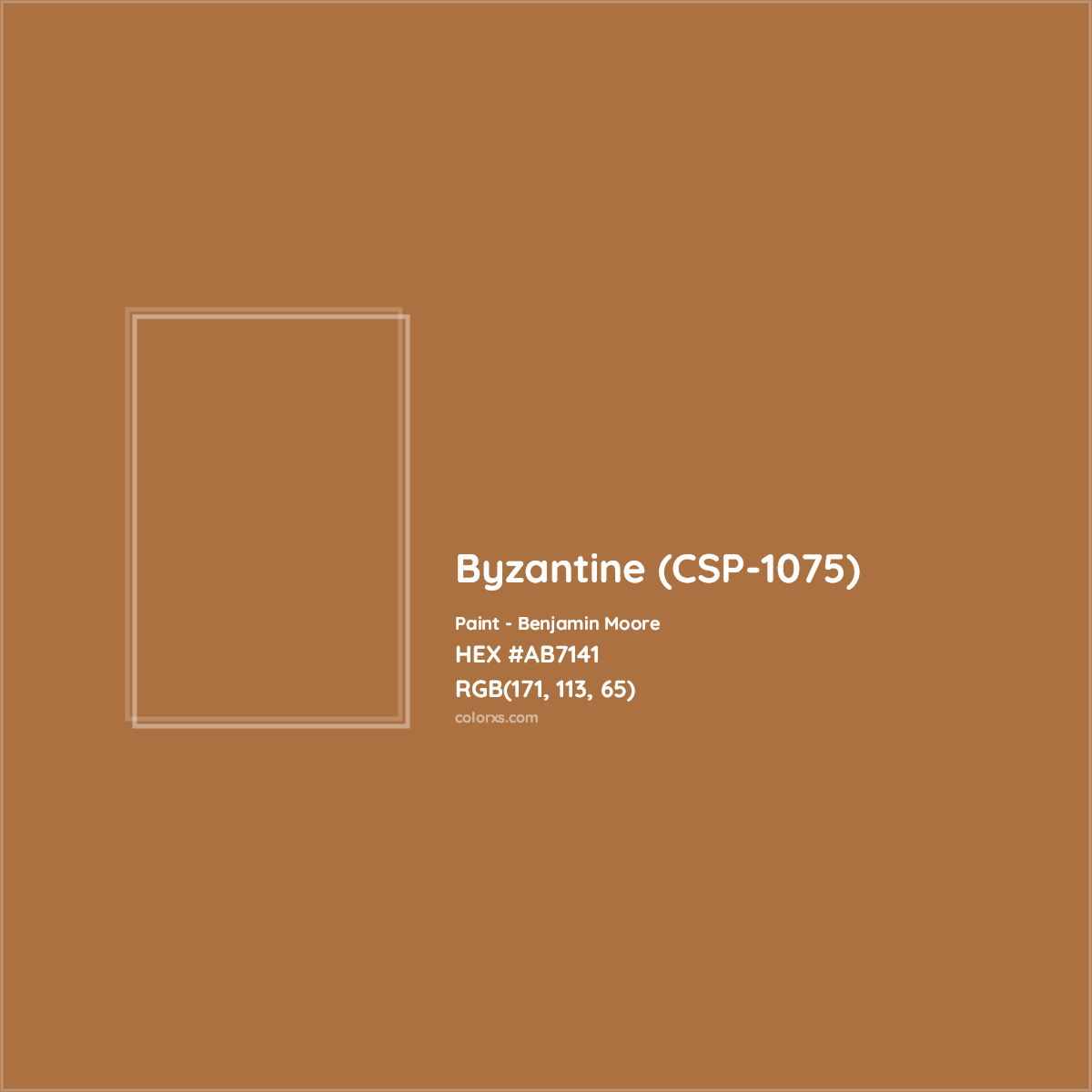 HEX #AB7141 Byzantine (CSP-1075) Paint Benjamin Moore - Color Code