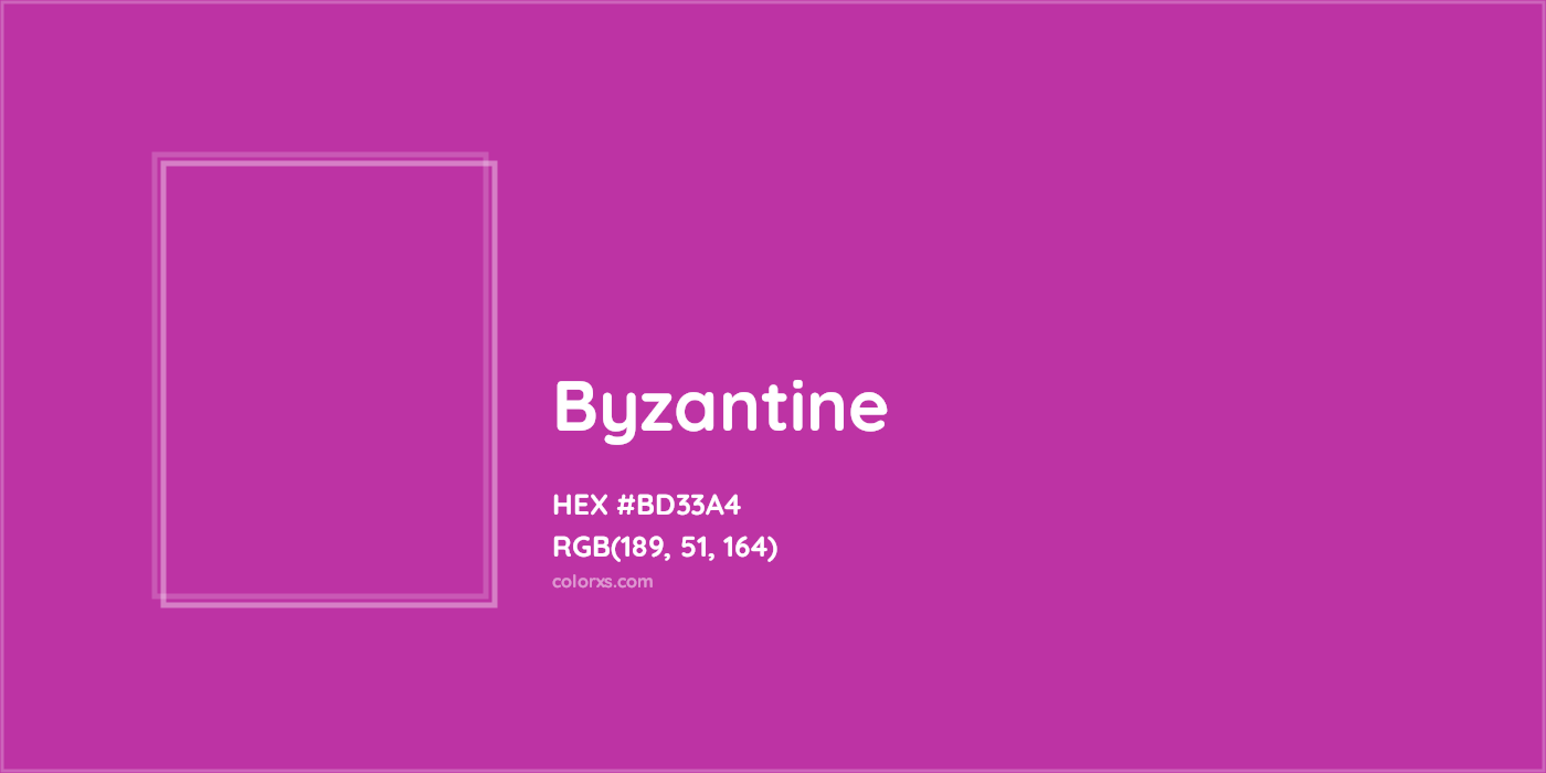 HEX #BD33A4 Byzantine Color - Color Code