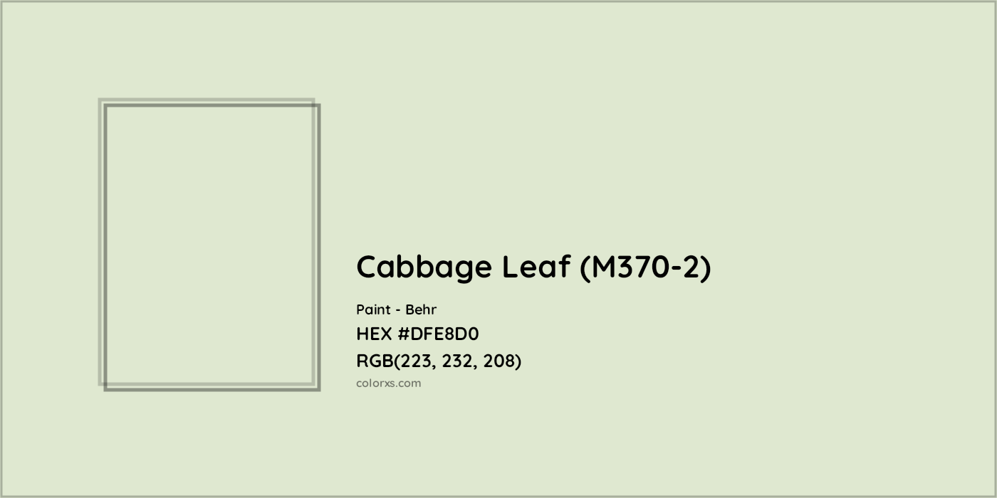 HEX #DFE8D0 Cabbage Leaf (M370-2) Paint Behr - Color Code