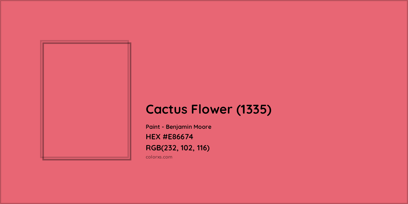 HEX #E86674 Cactus Flower (1335) Paint Benjamin Moore - Color Code