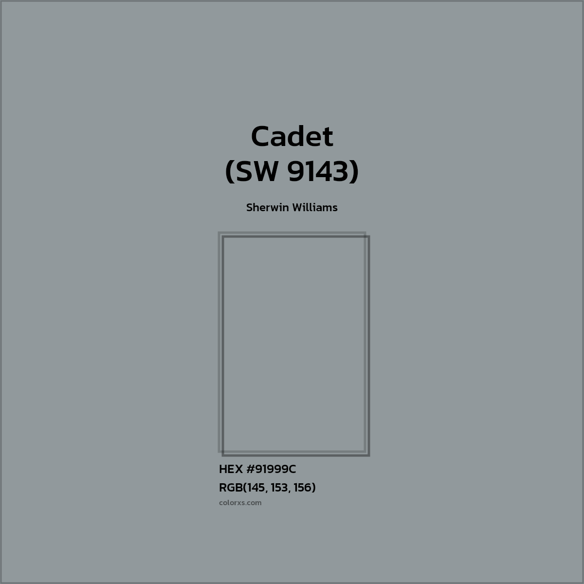HEX #91999C Cadet (SW 9143) Paint Sherwin Williams - Color Code
