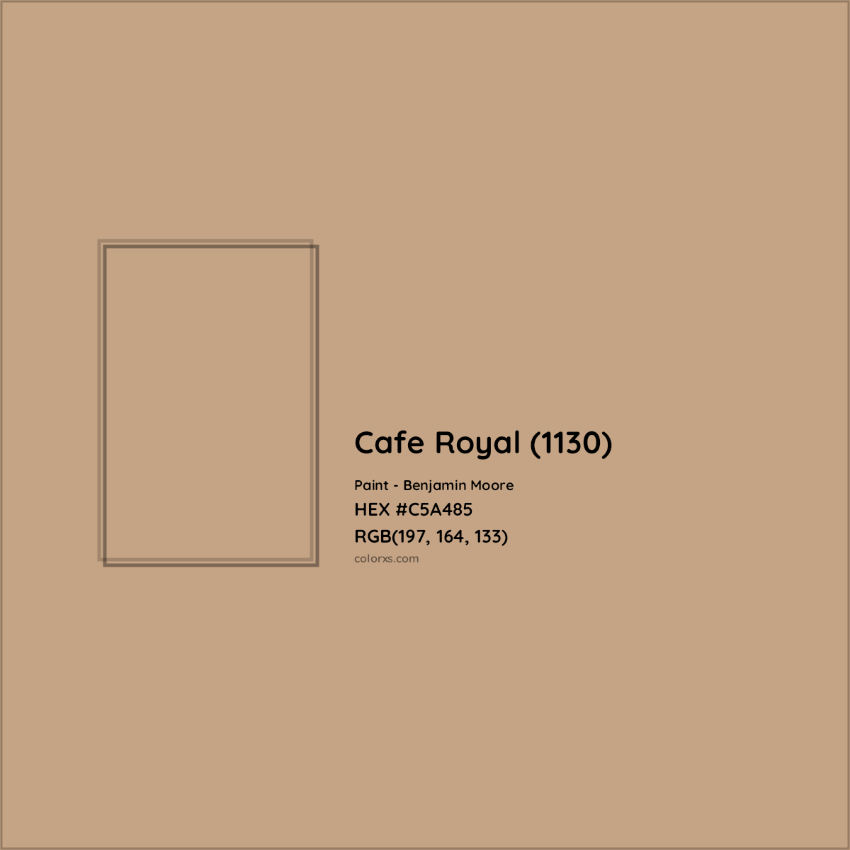 HEX #C5A485 Cafe Royal (1130) Paint Benjamin Moore - Color Code