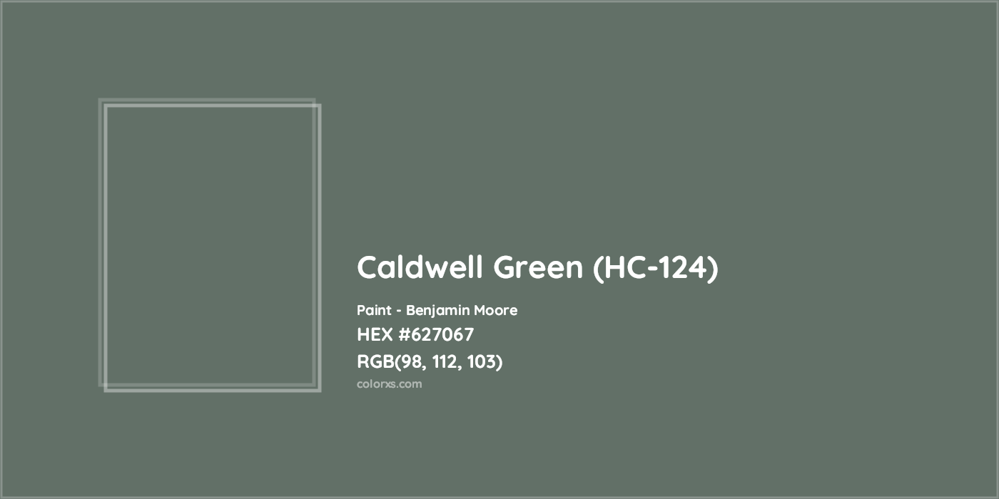 HEX #627067 Caldwell Green (HC-124) Paint Benjamin Moore - Color Code