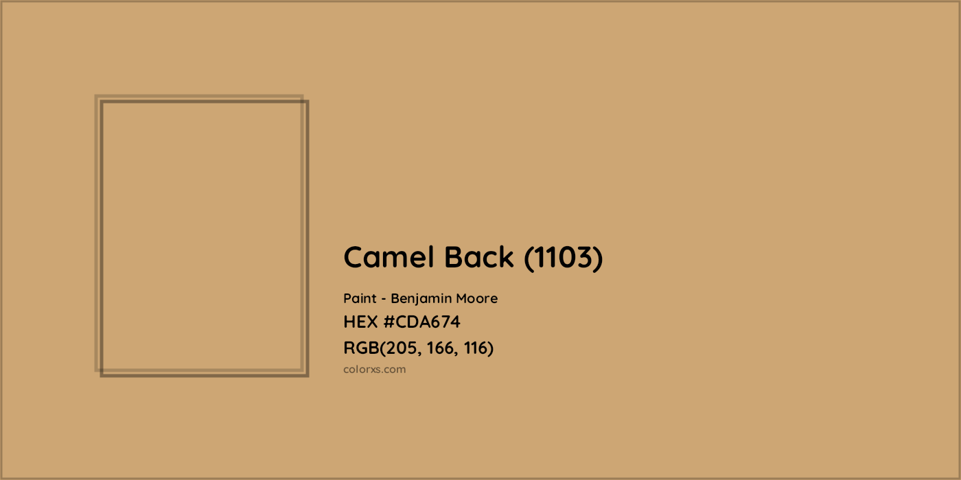 HEX #CDA674 Camel Back (1103) Paint Benjamin Moore - Color Code