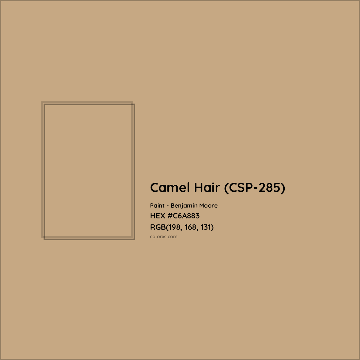 HEX #C6A883 Camel Hair (CSP-285) Paint Benjamin Moore - Color Code
