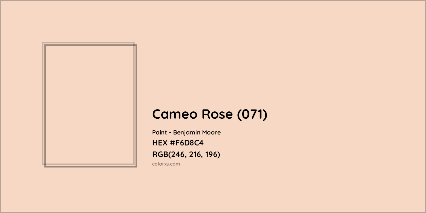 HEX #F6D8C4 Cameo Rose (071) Paint Benjamin Moore - Color Code