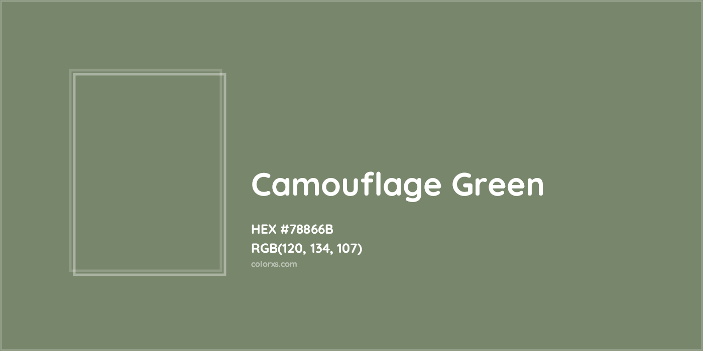 HEX #78866B Camouflage Green Color - Color Code
