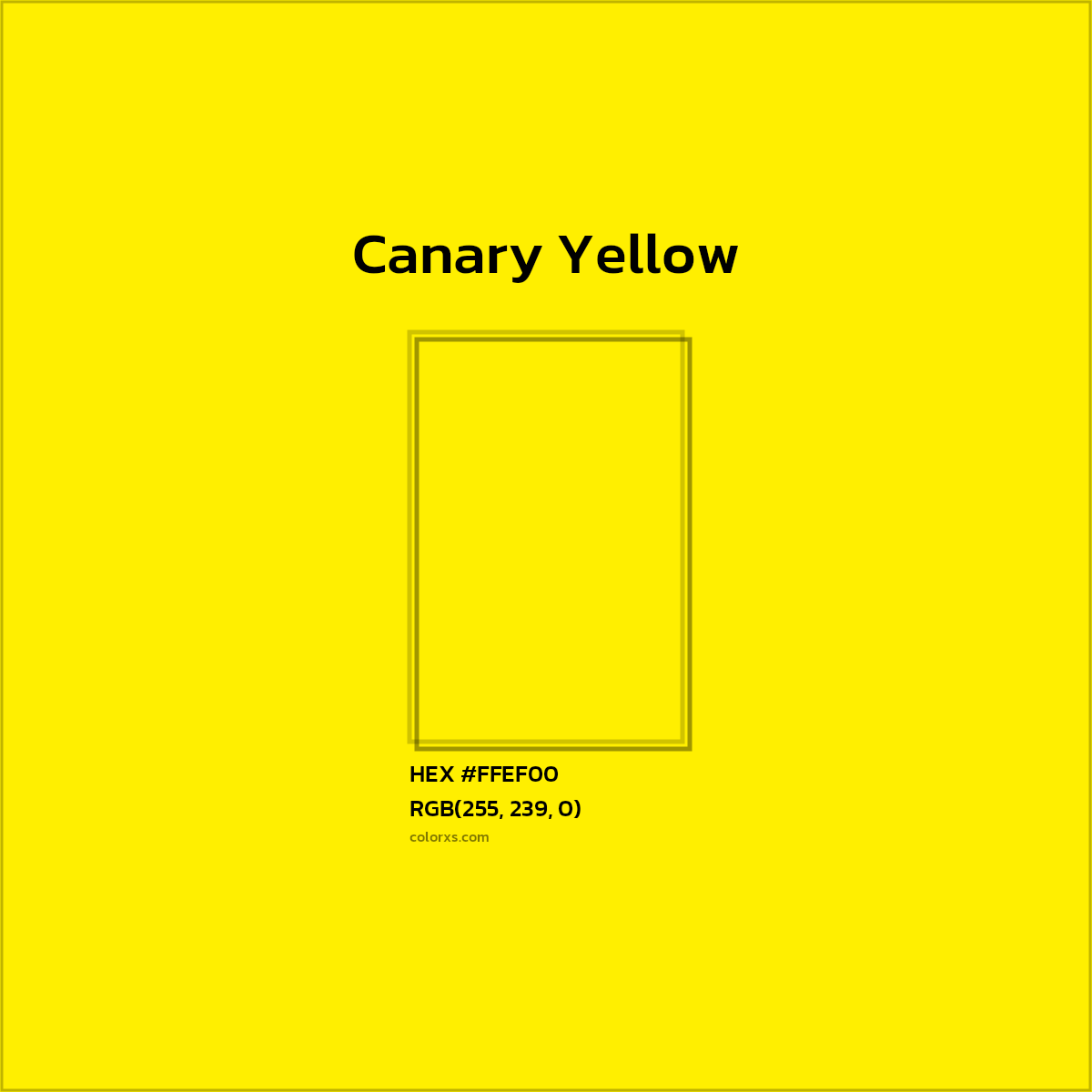 Canary Color Chart