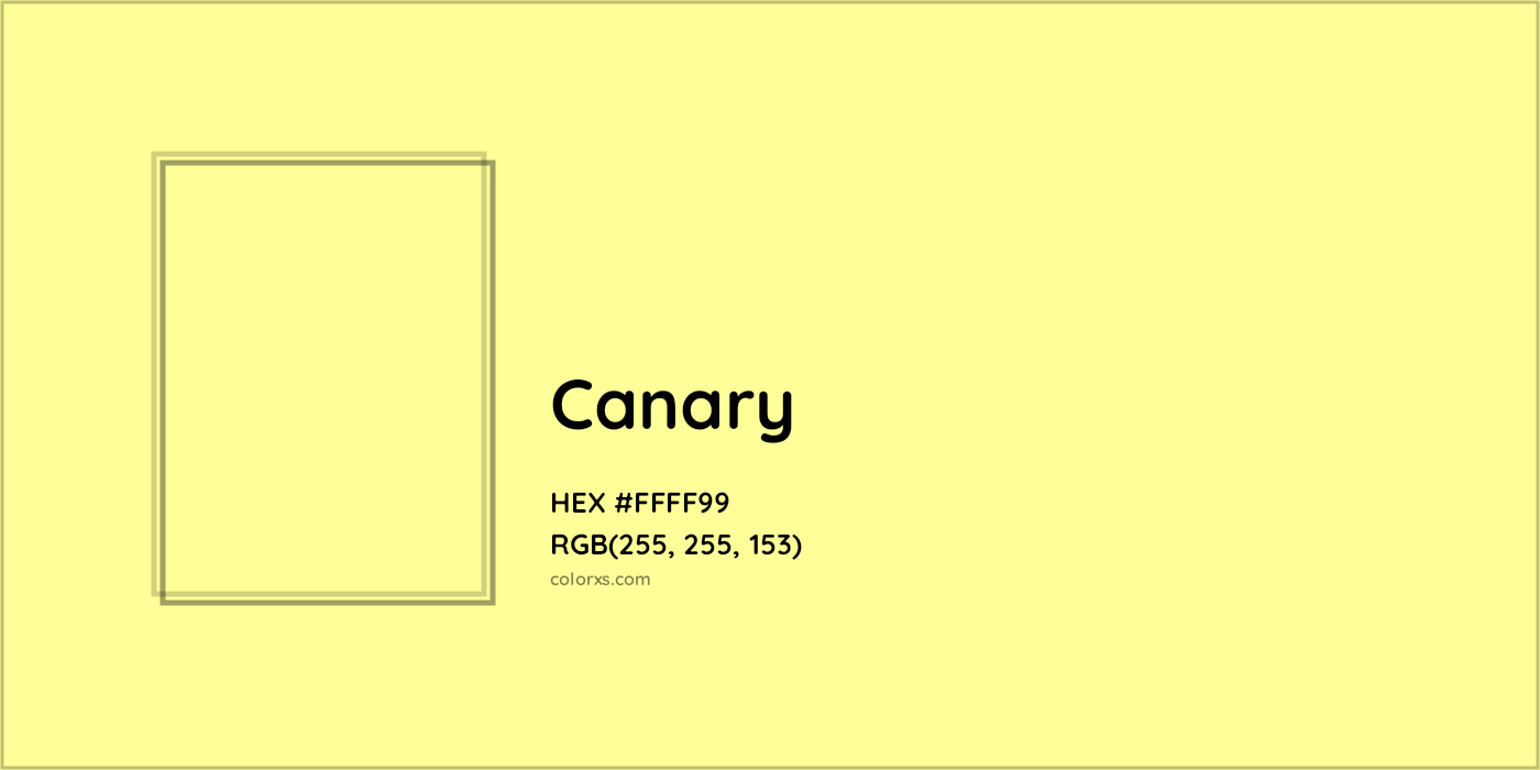 HEX #FFFF99 Canary Color Crayola Crayons - Color Code