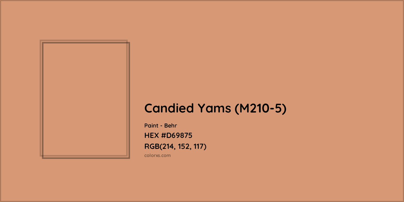 HEX #D69875 Candied Yams (M210-5) Paint Behr - Color Code
