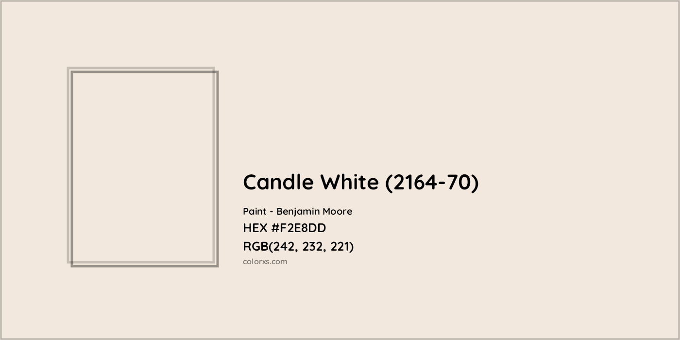 HEX #F2E8DD Candle White (2164-70) Paint Benjamin Moore - Color Code