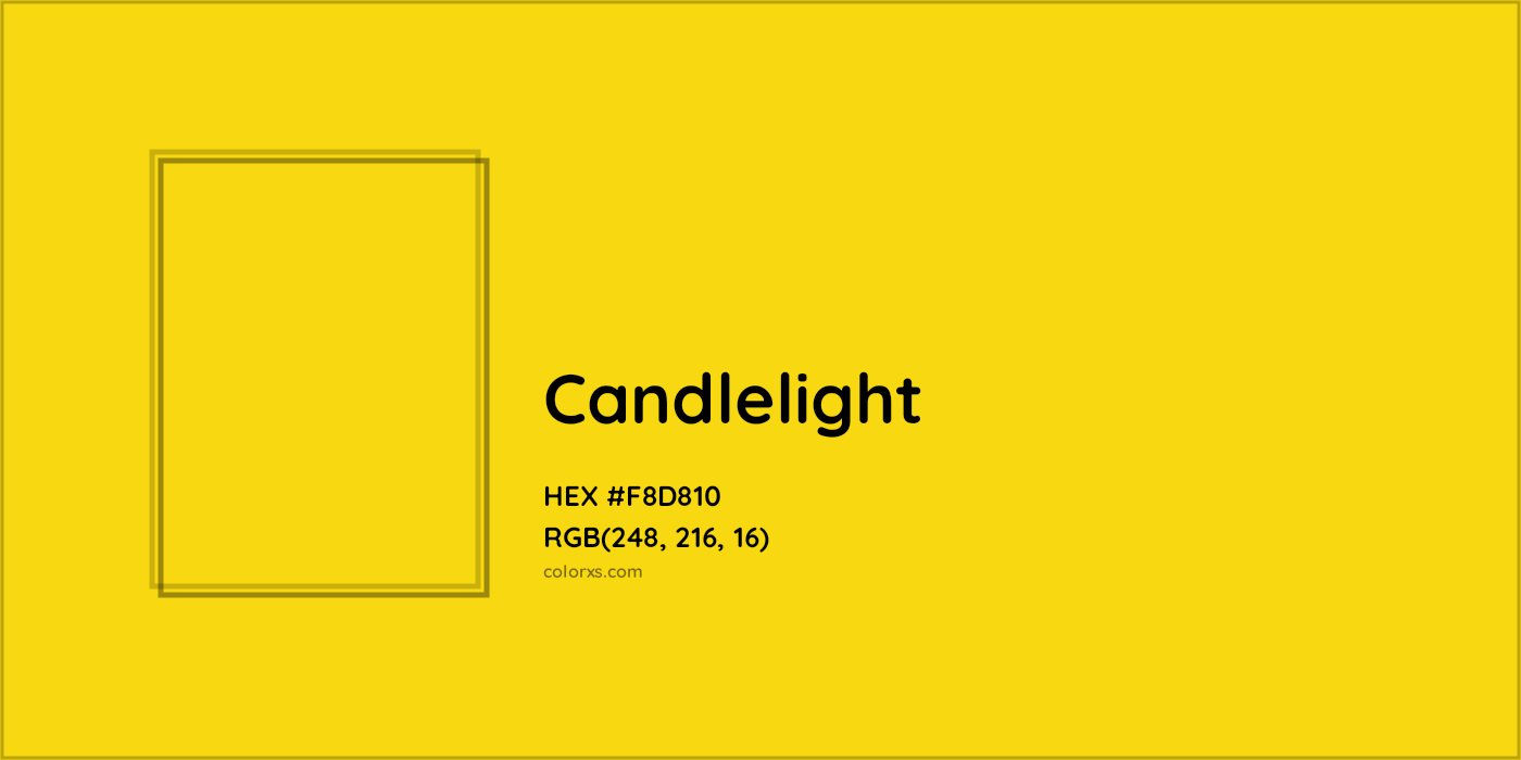 HEX #F8D810 Candlelight Other - Color Code