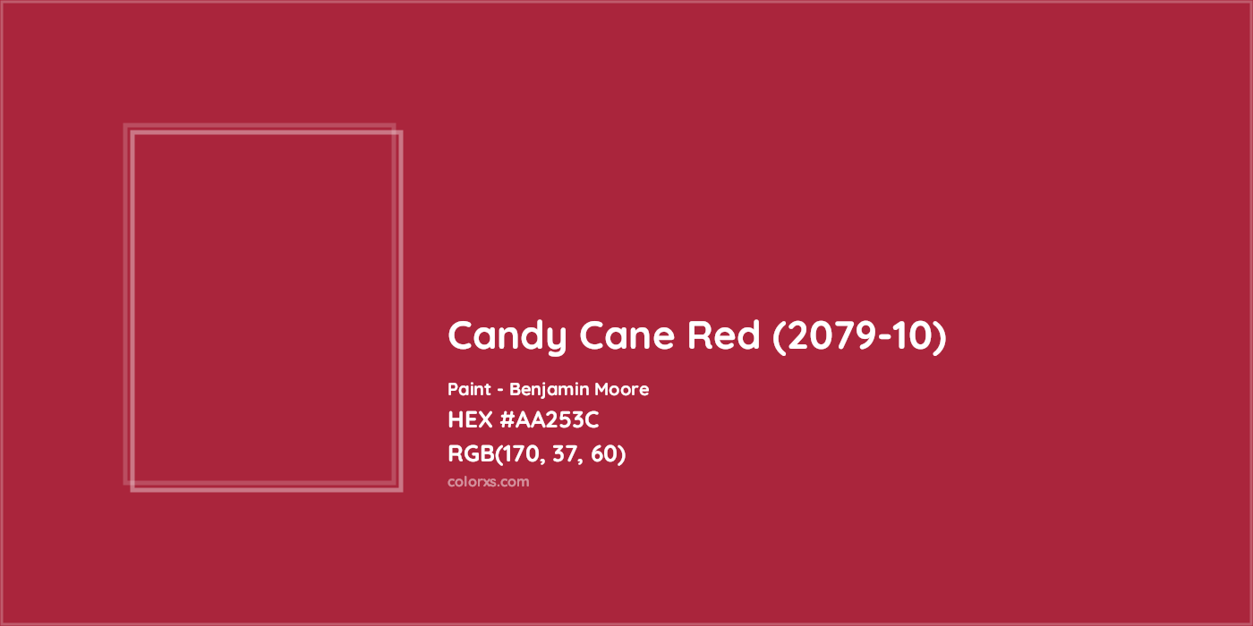HEX #AA253C Candy Cane Red (2079-10) Paint Benjamin Moore - Color Code