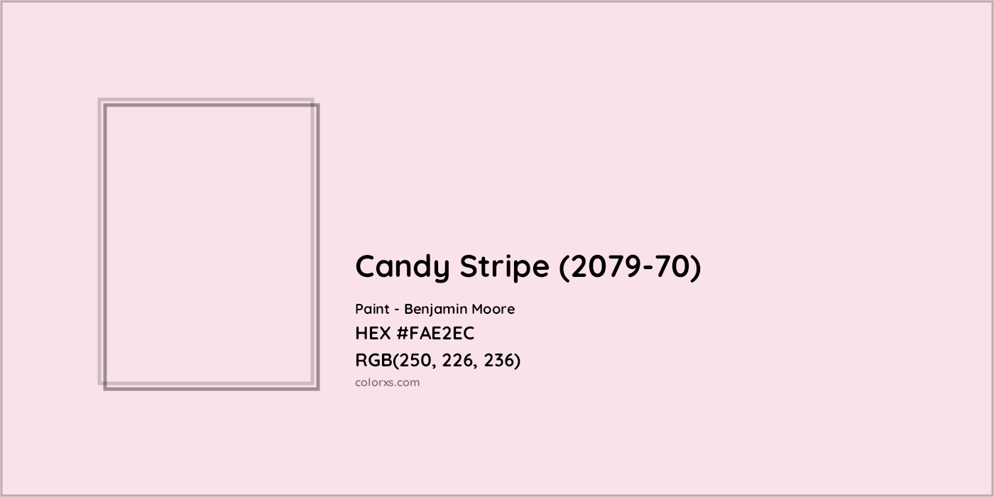 HEX #FAE2EC Candy Stripe (2079-70) Paint Benjamin Moore - Color Code