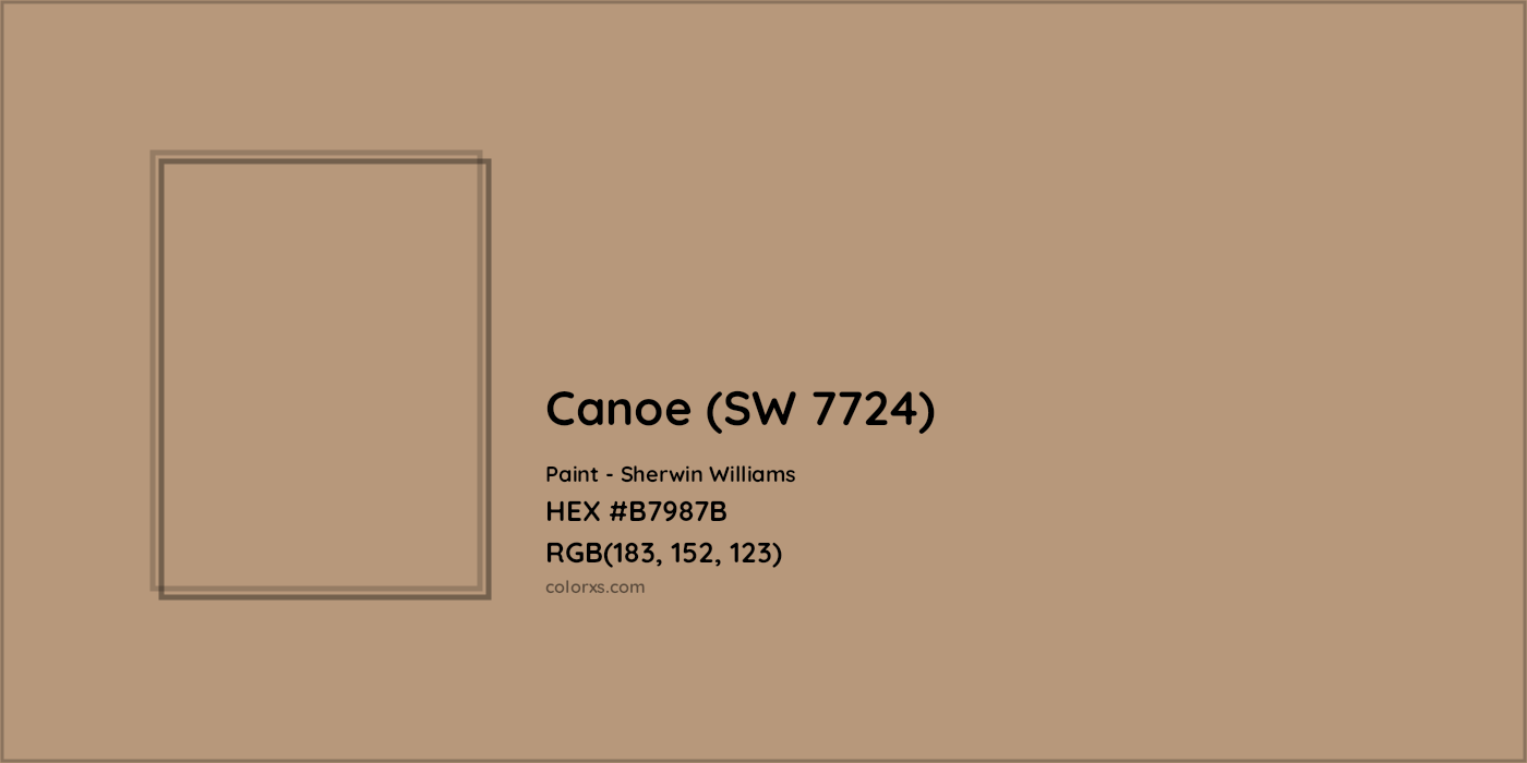 HEX #B7987B Canoe (SW 7724) Paint Sherwin Williams - Color Code