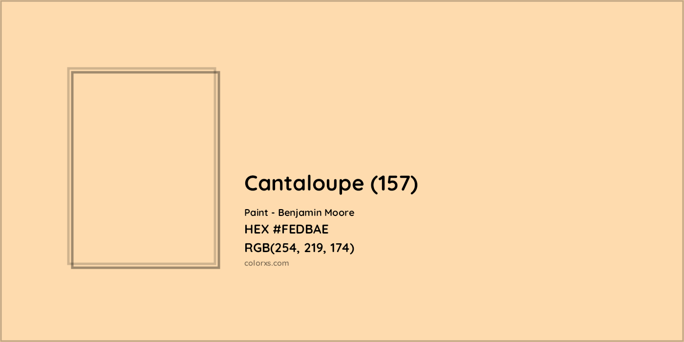 HEX #FEDBAE Cantaloupe (157) Paint Benjamin Moore - Color Code