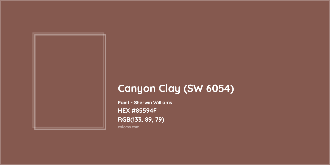 HEX #85594F Canyon Clay (SW 6054) Paint Sherwin Williams - Color Code
