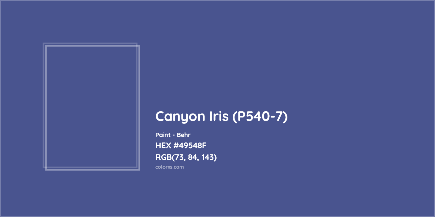 HEX #49548F Canyon Iris (P540-7) Paint Behr - Color Code