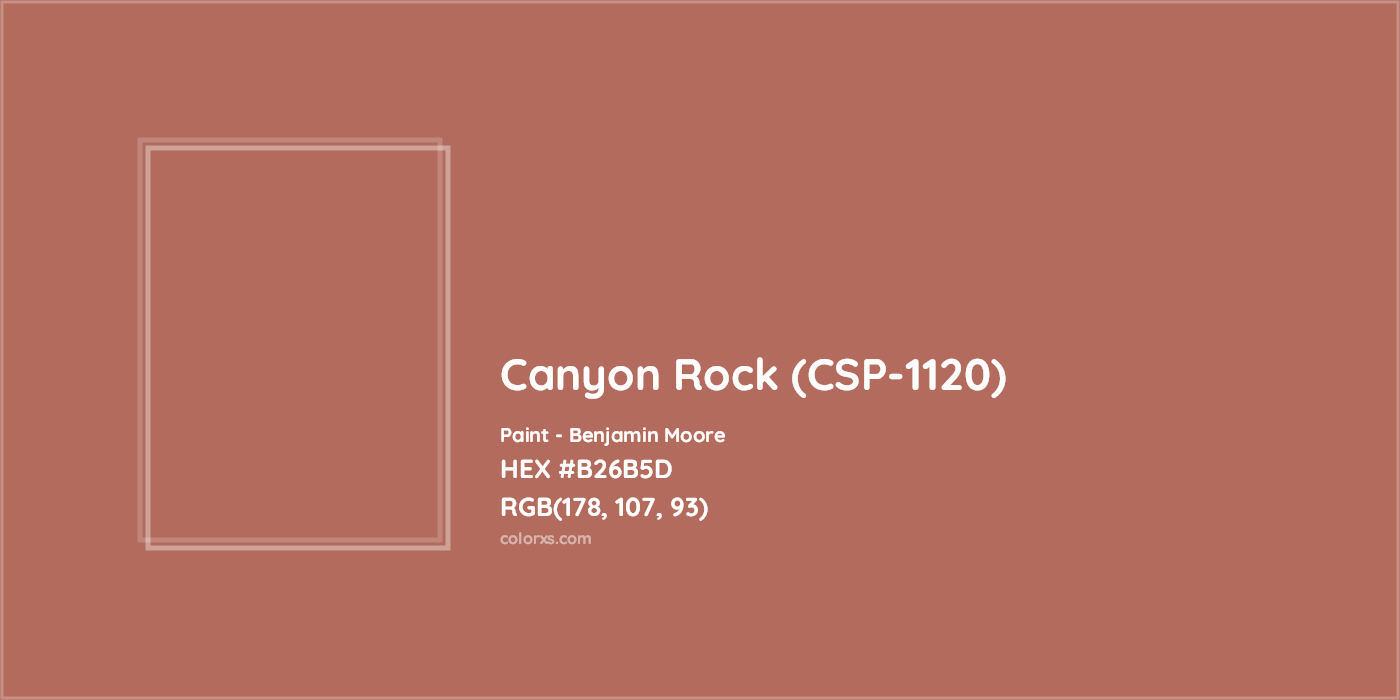 HEX #B26B5D Canyon Rock (CSP-1120) Paint Benjamin Moore - Color Code
