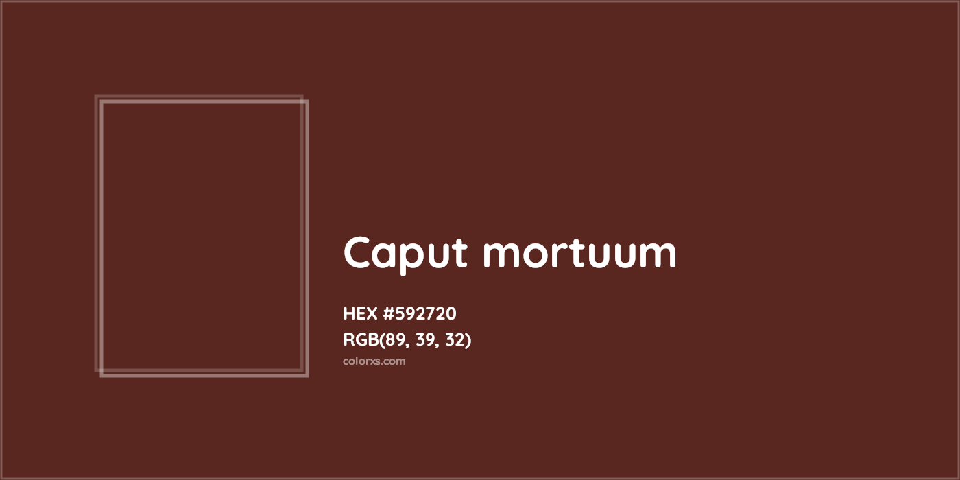 HEX #592720 Caput mortuum Color - Color Code