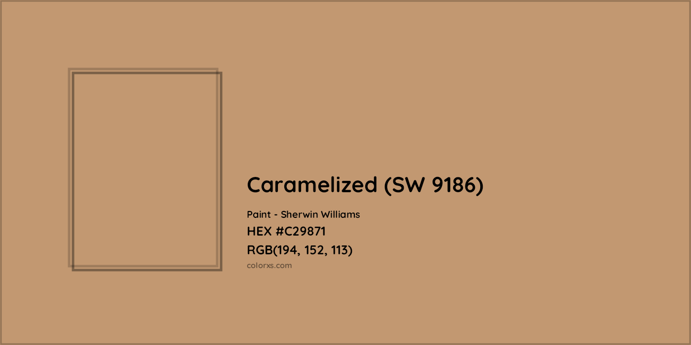 HEX #C29871 Caramelized (SW 9186) Paint Sherwin Williams - Color Code