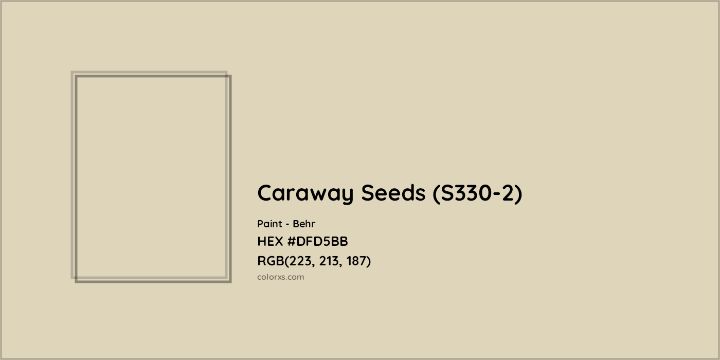 HEX #DFD5BB Caraway Seeds (S330-2) Paint Behr - Color Code