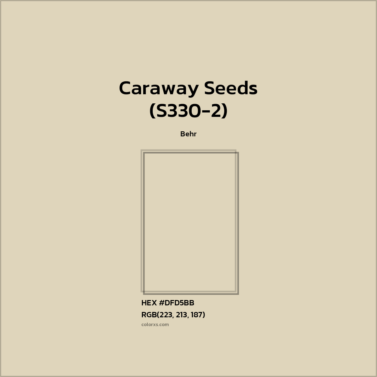 HEX #DFD5BB Caraway Seeds (S330-2) Paint Behr - Color Code