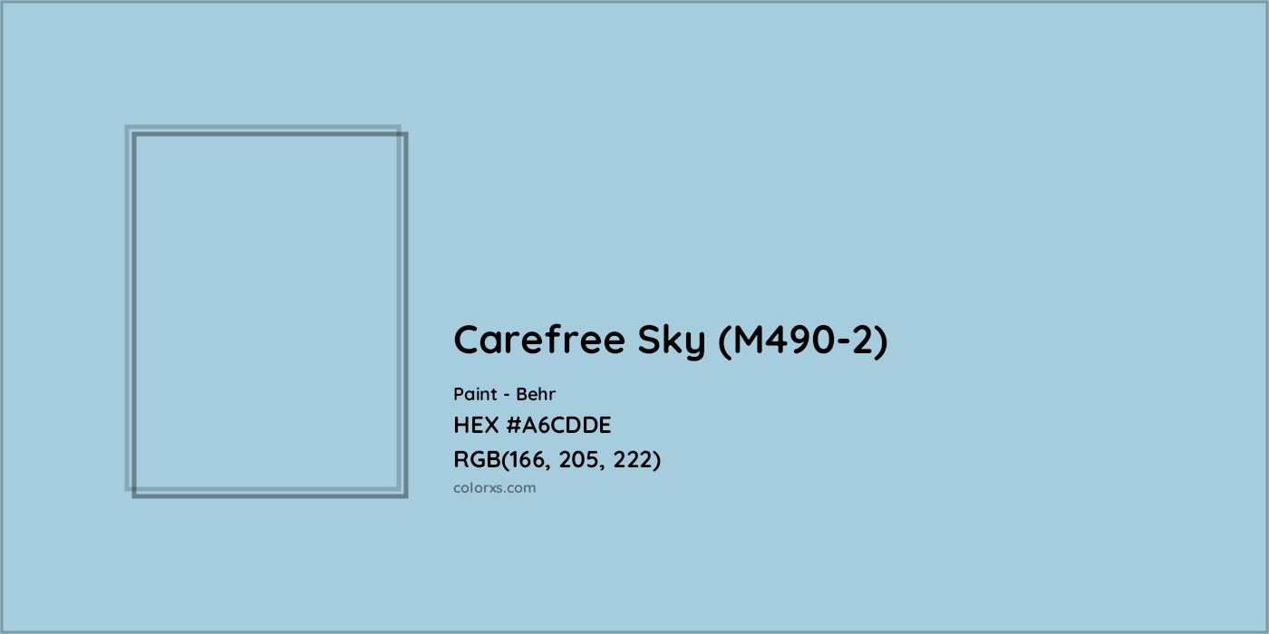 HEX #A6CDDE Carefree Sky (M490-2) Paint Behr - Color Code