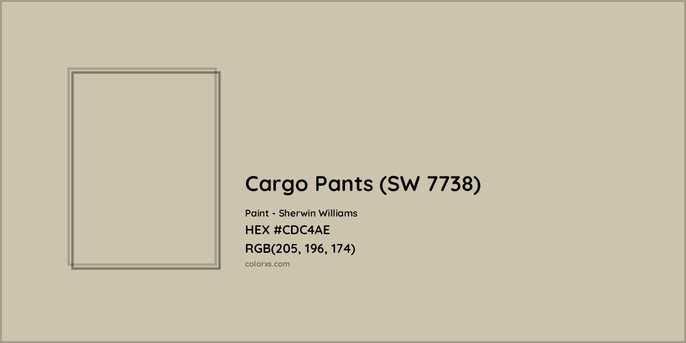 HEX #CDC4AE Cargo Pants (SW 7738) Paint Sherwin Williams - Color Code