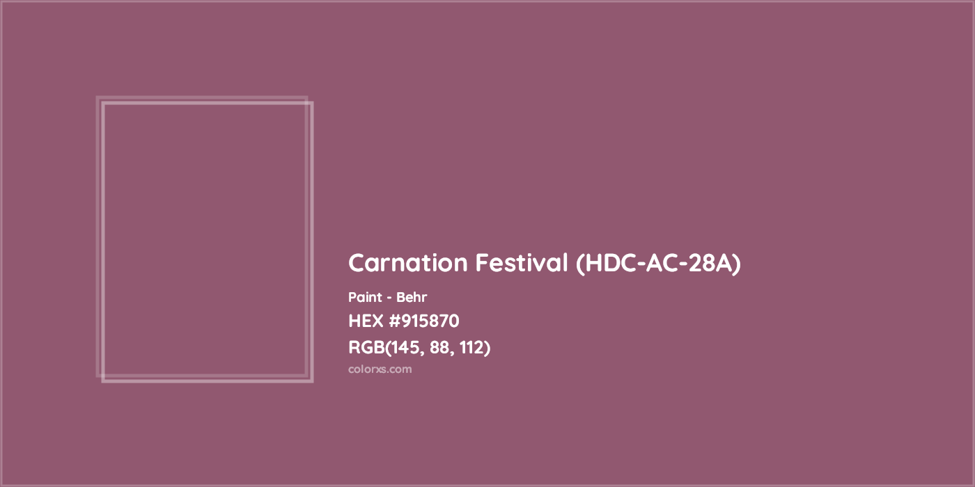 HEX #915870 Carnation Festival (HDC-AC-28A) Paint Behr - Color Code