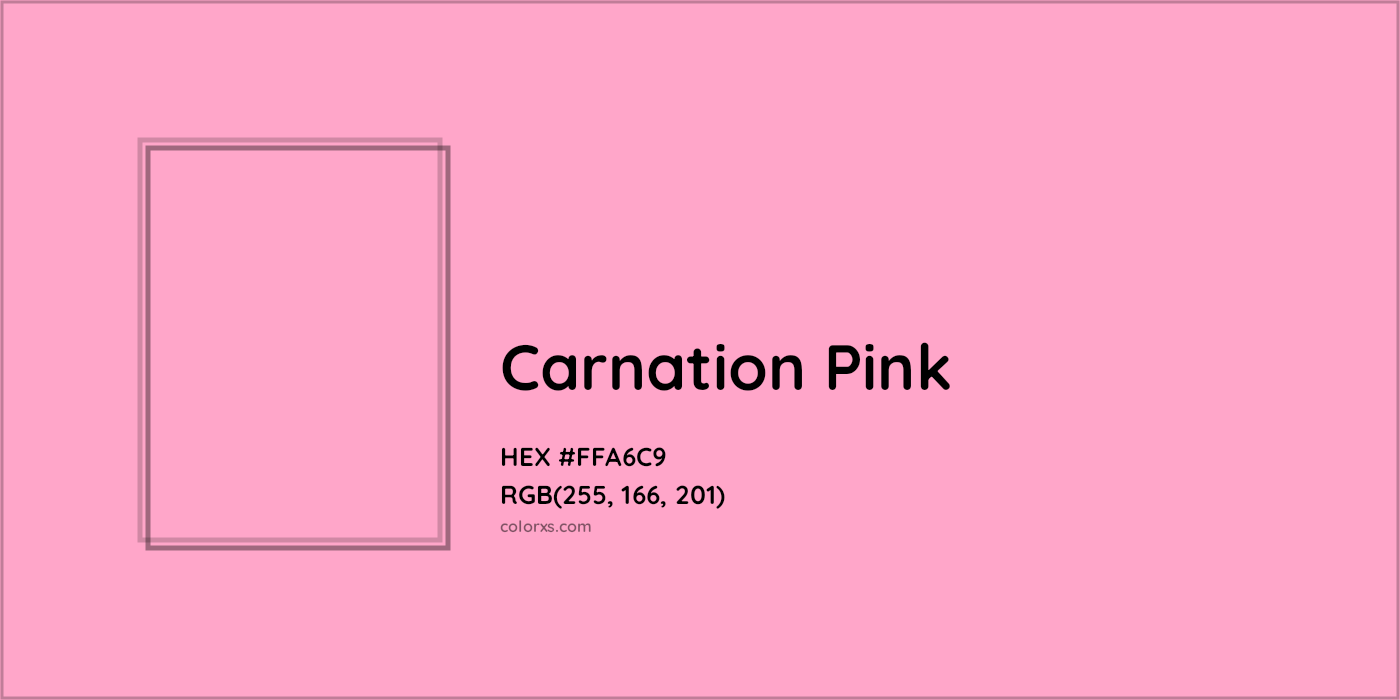 HEX #FFA6C9 Carnation Pink Color Crayola Crayons - Color Code