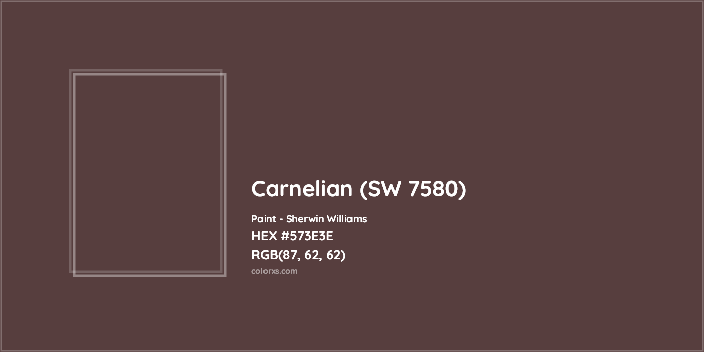 HEX #573E3E Carnelian (SW 7580) Paint Sherwin Williams - Color Code