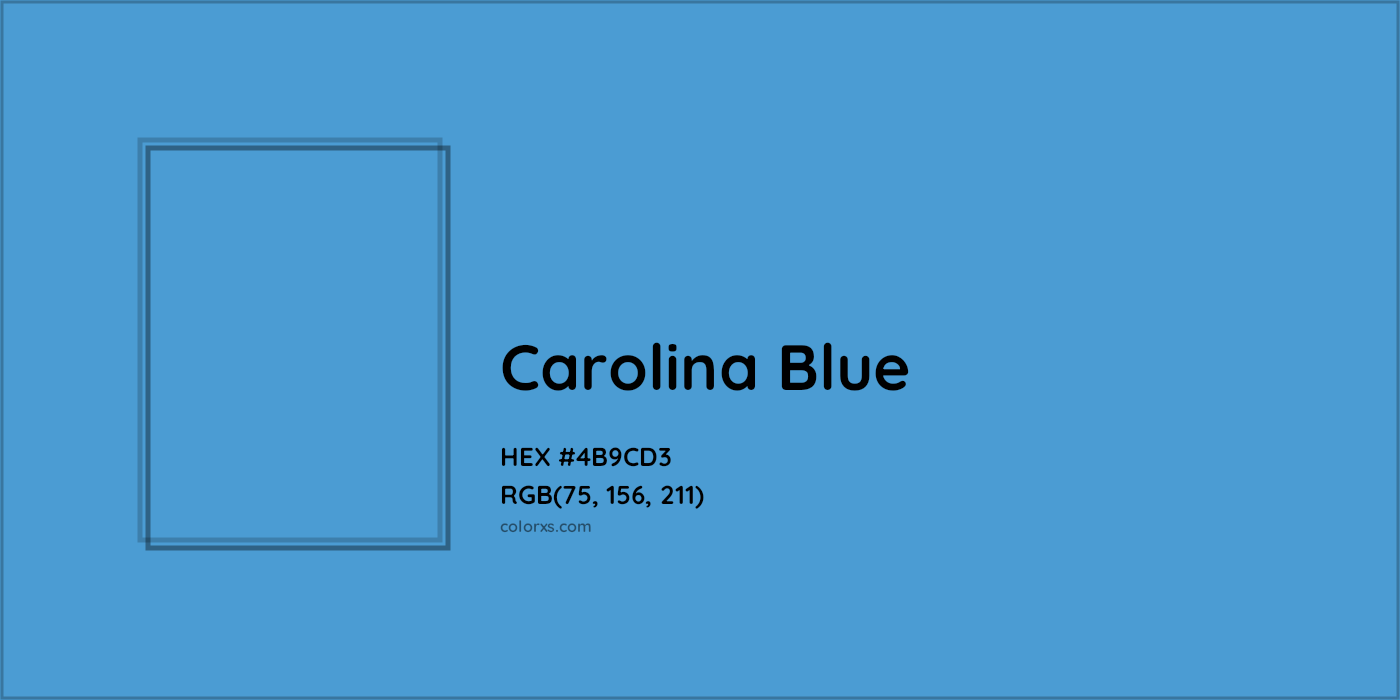 HEX #4B9CD3 Carolina Blue Other School - Color Code