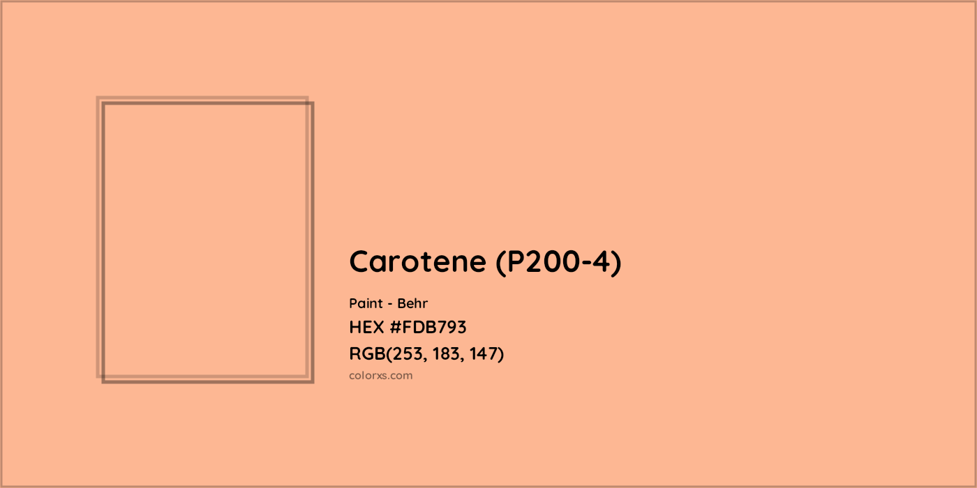 HEX #FDB793 Carotene (P200-4) Paint Behr - Color Code