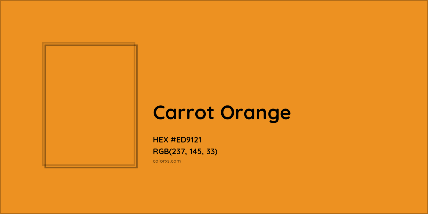 HEX #ED9121 Carrot Orange Color - Color Code