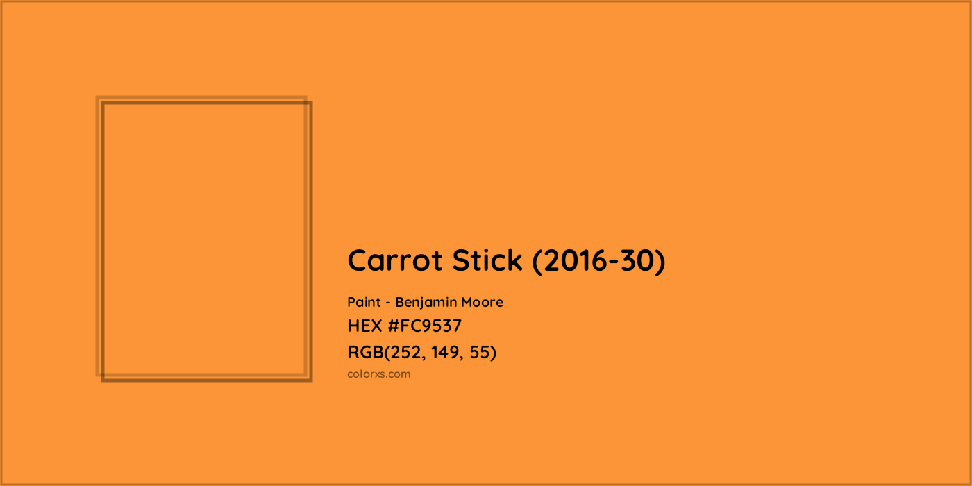 HEX #FC9537 Carrot Stick (2016-30) Paint Benjamin Moore - Color Code
