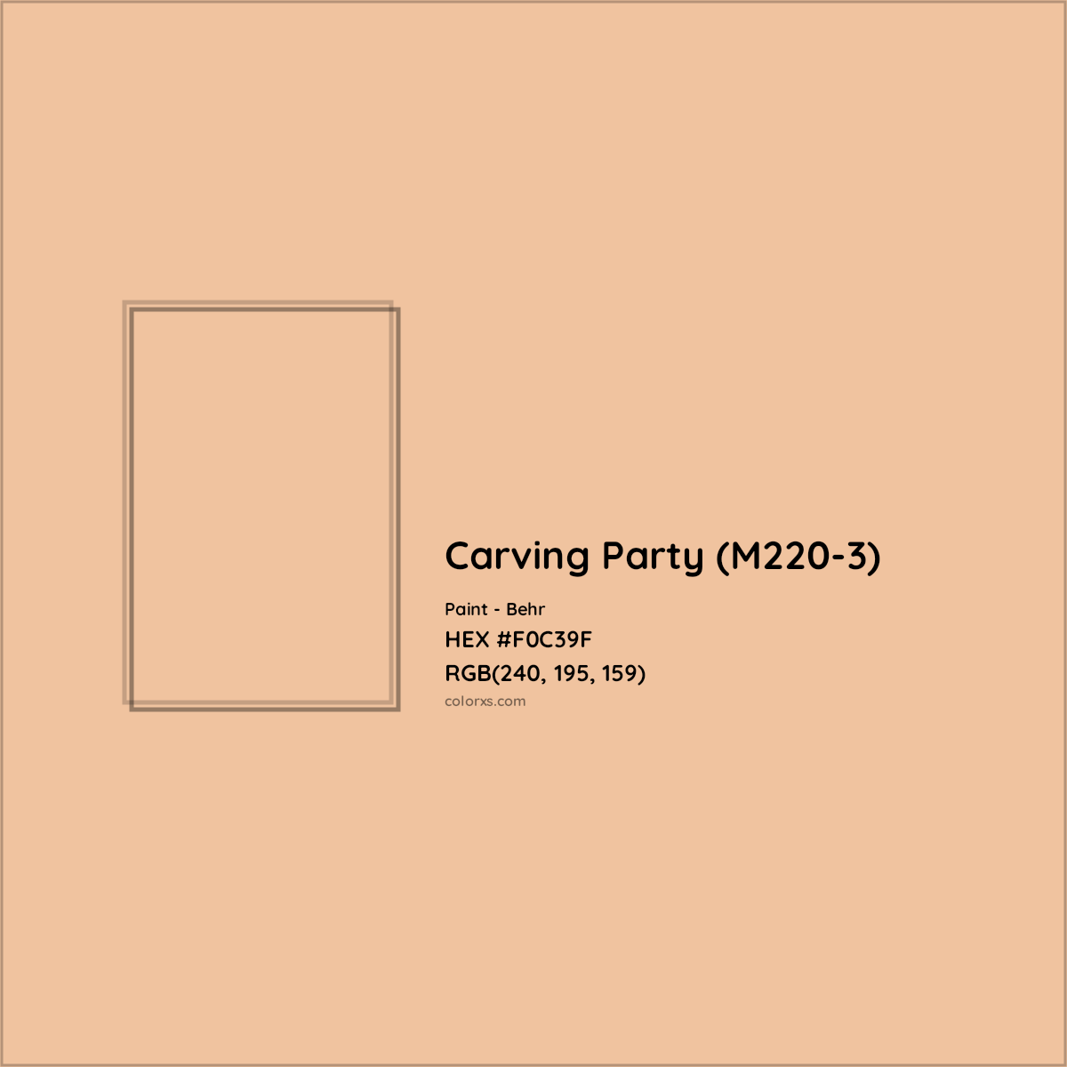 HEX #F0C39F Carving Party (M220-3) Paint Behr - Color Code
