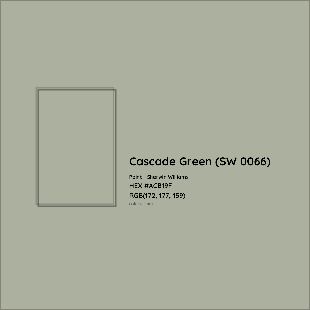 HEX #ACB19F Cascade Green (SW 0066) Paint Sherwin Williams - Color Code