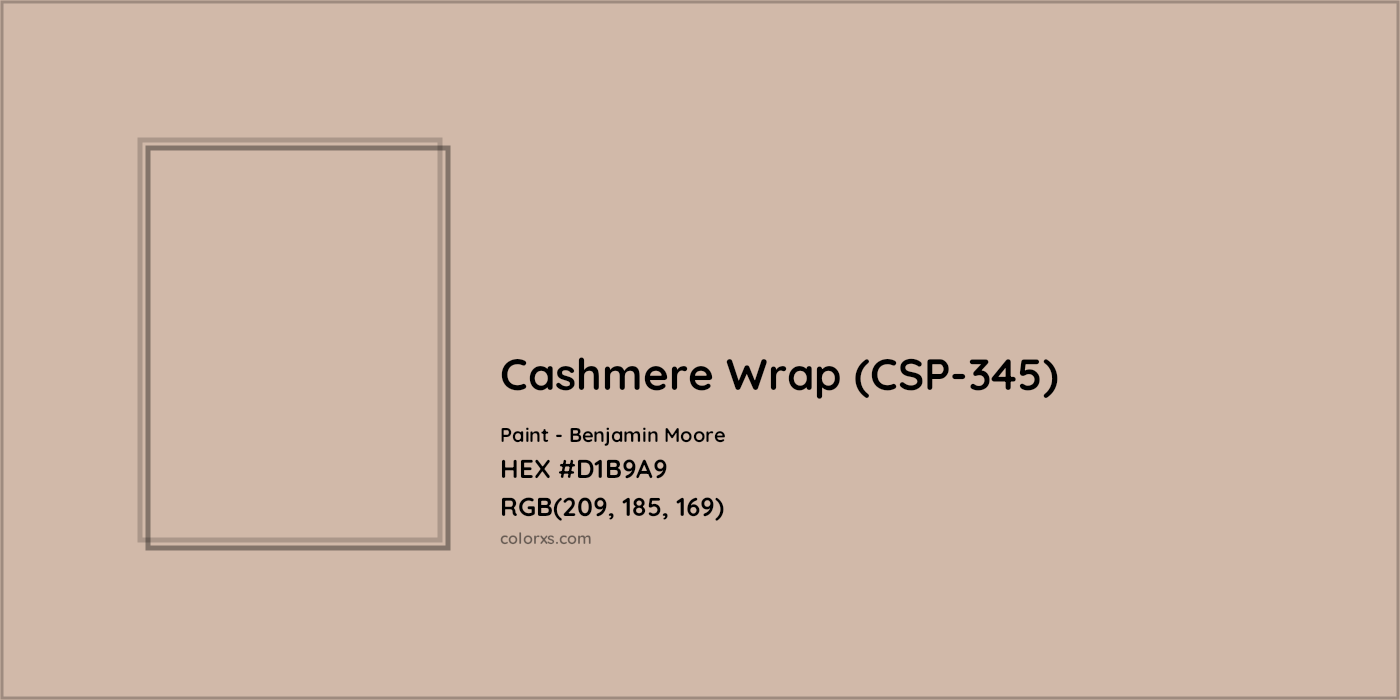 HEX #D1B9A9 Cashmere Wrap (CSP-345) Paint Benjamin Moore - Color Code