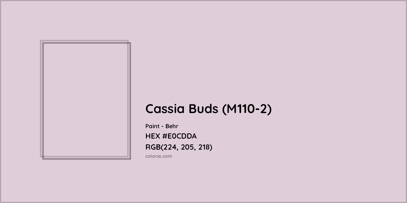 HEX #E0CDDA Cassia Buds (M110-2) Paint Behr - Color Code